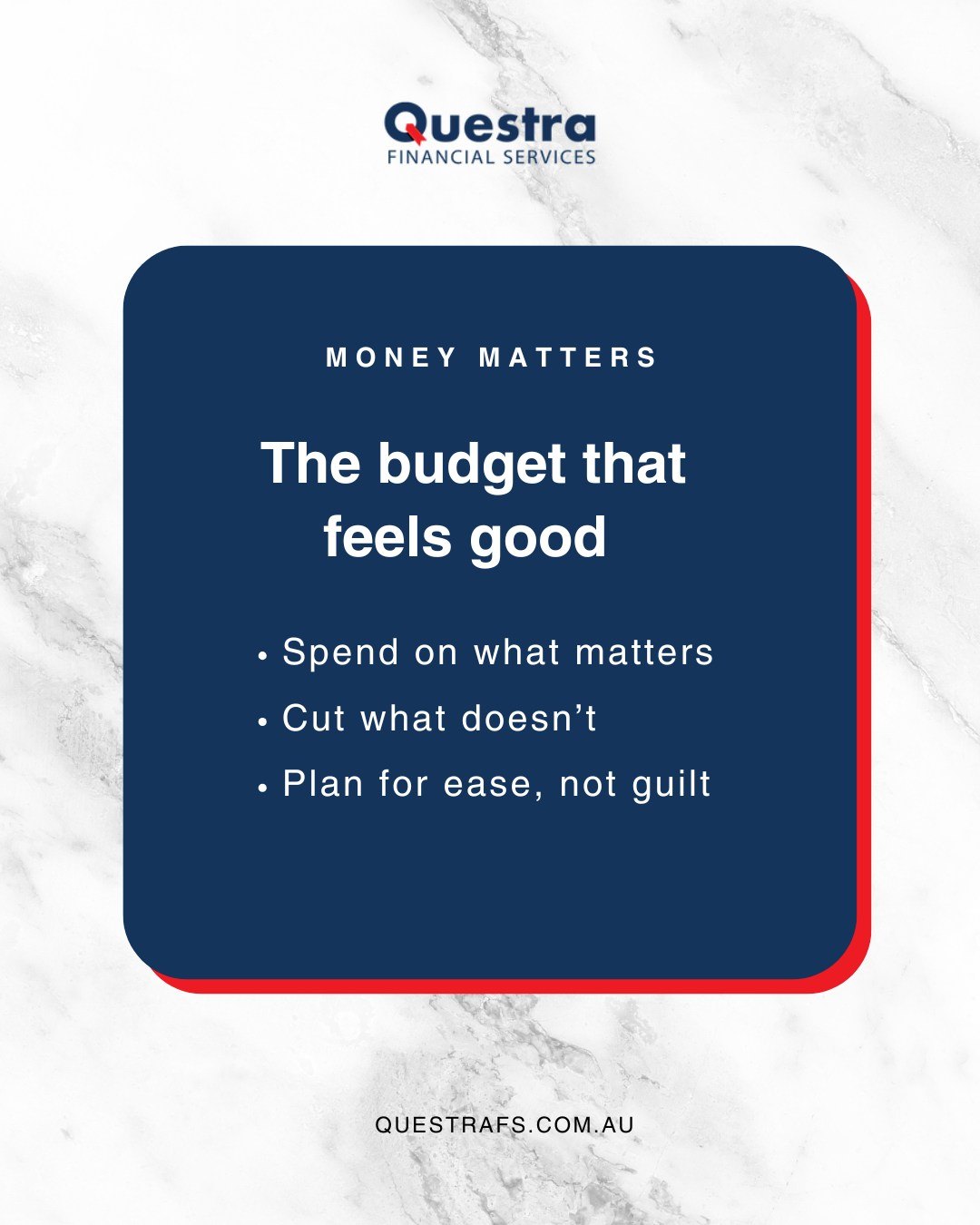 Questra on Instagram: The budget that feels good